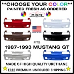 New Urethane Front Bumper For 1987-1993 Mustang Gt *choose Your Color* FO1000164. Fixed Price $474.27.