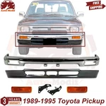 Front Bumper Chrome Steel Kit & Signal Lights For 1989-1995 Toyota Pickup. Fixed Price $302.99.