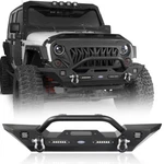 Steel Black Front Bumper W/led Lights For 2007-2018 Jeep Wrangler Jk & Unlimited. Fixed Price $259.25.