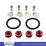 New Red Universal Aluminum Quick Release Fasteners Kit For Bumper&trunk Hatch. Fixed Price $7.64.