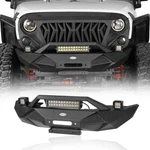 Front Bumper W/ Led Fog Spotlights & Winch Plate For Jeep Wrangler Jk 2007-2018. Fixed Price $319.99.