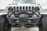Fab Fours JL18-B4752-1 Stubby Winch Front Bumper With Pre-runner Guard New. Fixed Price $687.19.