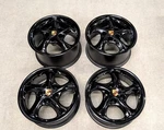 4 Factory Porsche 911 996 Carrera 17" Oem Wheels Black Rims 993 986 Boxster. Fixed Price $1600.00.