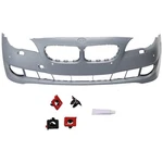 Front Bumper Cover For 2011-13 Bmw 528I 550I 535I Sedan Primed With Sensor Holes. Fixed Price $328.89.