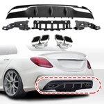 C63 Style Rear Diffuser Lip For Mercedes Benz W205 C300 C350 Amg-line 2015-2021. Fixed Price $218.49.