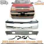 Front Bumper Kit Chrome Steel Set Of 9 For 2003-2006 Chevrolet Silverado 1500. Fixed Price $582.00.