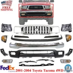 New Front Chrome Bumper Kit W/ Grille Assembly For 2001-2004 Toyota Tacoma 4WD. Fixed Price $575.37.