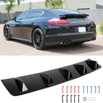 For Porsche Panamera Gloss Black Rear Diffuser Lip Bumper Shark Fin Splitter Kit. Fixed Price $44.43.