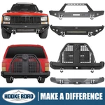 Hooke Road Front Rear Bumper W/spare Tire Carrier For 1984-2001 Jeep Cherokee Xj. Fixed Price $599.65.