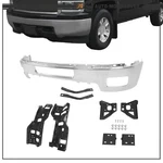 W/8 Brackets Fog Light Hole Front Bumper Split Kit For Silverado 2500 3500 11-14. Fixed Price $242.00.