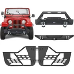 Hooke Road Tubular Half Door Guard Front Rear Bumper Fit 76-86 Jeep Wrangler CJ7. Fixed Price $389.99.