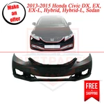 New Front Bumper Cover, HO1000290 04711TR3A70ZZ For 2013-2015 Honda Civic Sedan. Fixed Price $192.99.