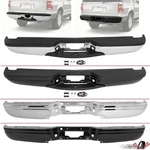 Chrome/black Ford Expedition 97-02 Rear Bumper Face Bar W/o Sensor Hole. Fixed Price $299.00.