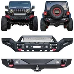 Vijay Black Steel Front&rear Bumper Fits 2018-2024 Jeep Wrangler Jl/jlu. Fixed Price $669.98.