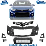 New Bumper Cover Primed & Grille Assembly Kit For 2014-2016 Toyota Corolla. Fixed Price $215.00.