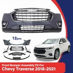Front Bumper Cover Assembly Grille Kit For 2018-2021 Chevy Traverse W/ Fog Light. Fixed Price $347.99.