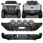 Vijay Steel Front/rear Bumper Fit 2017-2022 Ford F250/F350/F450 W/round Lights. Fixed Price $489.00.