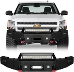 New Black Painted Steel Front Bumper W/led Lights For 07-13 Chevy Silverado 1500. Fixed Price $689.99.