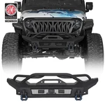 Hooke Road Horn Front Bumper W/winch Plate Fit 2007-2025 Jeep Wrangler Jk Jl Jt. Fixed Price $329.99.