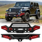 Front And Rear Bumper For 2007-2018 Jeep Wrangler Jku W/led Light Bar D-rings. Fixed Price $289.99.