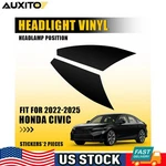 Smoke Headlight Foglight Vinyl Tint Covers For 2022-2025 Honda Civic Coupe Sedan. Fixed Price $13.29.