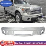 Ingot Silver Steel Bumper Face Bar Fascia 09-14 Ford F150 F-150 W/ Fog Hole. Fixed Price $309.99.