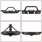 For 07-18 Jeep Wrangler Jk Unlimited Front/rear Bumper W/ Winch Plate Led Lights. Fixed Price $166.50.