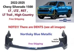 Oem 2022 2023 2024 2025 Chevy Silverado 1500 Front Upper Bumper Northsky Blue #7. Fixed Price $500.00.