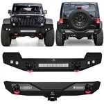 Vijay For 2018-2025 Jeep Wrangler Jl Steel Front/rear Bumper W/led Lights&d-ring. Fixed Price $259.99.
