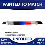 New Painted 2013-2018 Ford Fusion Dual Exhaust Unfolded Rear Bumper Valance. Fixed Price $307.99.