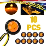10X Round 3/4" Clearance Amber Led Marker Bullet Auto Truck Trailer Lights Lamp. Fixed Price $12.34.