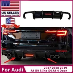 Rear Bumper Diffuser For Audi A4 B9 Sline S4 Sports 2016-2019 Spoiler Splitter. Fixed Price $138.98.