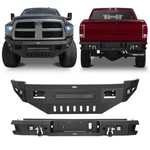 Hooke Road Front + Rear Bumper W/ Skid Plate Light For 10-18 Dodge Ram 2500 3500. Fixed Price $999.25.