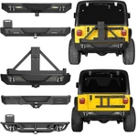 Fit 1997-2006 Jeep Wrangler Tj Rear Bumper W/light & D-ring Receiver Hitch. Fixed Price $259.60.