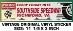 Southside Speedway - Vintage Original Vinyl Decal Sticker Richmond Nascar. Fixed Price $10.23.