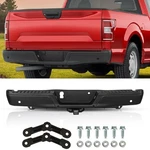Black Rear Bumper Assembly 15-20 Ford F-150 W/max Tow Hitch W/sensor Holes. Fixed Price $199.00.
