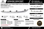 Oem 2018-2021 Lexus LS500H Radiator Grille Molding #0027. Fixed Price $58.96.