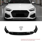 For Audi A4 S4 B9.5 Sline 2020-2024 21 3PCS Gloss Black Front Bumper Spoiler Lip. Fixed Price $66.90.