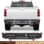 Ford F-150 2015-2025 Steel Black Rear Bumper With Sensor Holes & Led Lights. Fixed Price $335.99.