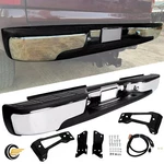 New Chrome Complete Rear Bumper For 1999-2007 Chevy Silverado Sierra 2500HD 3500. Fixed Price $165.59.