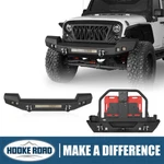 Hooke Road Front Rear Bumper W/tire Carrier Oil Drum Fit 07-18 Jeep Wrangler Jk. Fixed Price $879.38.