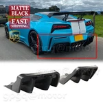 For Corvette C7 Z06 2014-2019 Stg 3 Matte Black Add-on Rear Bumper Diffuser Kit. Fixed Price $139.99.
