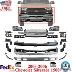 Front Bumper Chrome Kit +headlights +brackets For 2003-2006 Chevy Silverado 1500. Fixed Price $789.47.