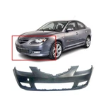 Bumper Cover Fascia For 2007 2008 2009 Mazda 3 Sedan 07-09 / Gx Gs Front. Fixed Price $141.45.