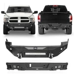 Front Rear Bumper W/winch Plate Led Lights D-rings For 2009-2012 Dodge Ram 1500. Fixed Price $718.21.
