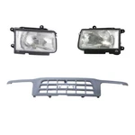 Grille Assembly + Headlight Set Halogen For 1998-1999 Isuzu Rodeo Amigo. Fixed Price $331.43.