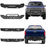 Fit 2014 2015 Chevrolet Silverado 1500 Front Rear Bumper Bar W/light Winch Plate. Fixed Price $911.33.
