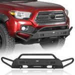 Offroad Front Bumper W/ Winch Plate & Led Light Bar Fit 2016-2023 Toyota Tacoma. Fixed Price $399.89.