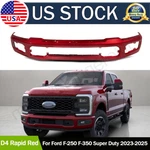 Painted D4 Rapid Red Steel Front Bumper Face Bar 2023-2025 Ford F250 F350 Xl. Fixed Price $369.41.