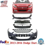 Front Bumper + Upper & Lower Grille Cover Molding For 13-16 Dodge Dart. Fixed Price $402.58.
